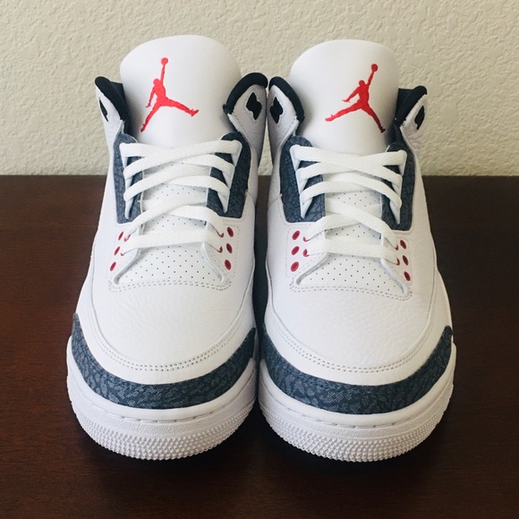 Jordan Other - AIR JORDAN RETRO 3 “FIRE RED” DENIM Size 10